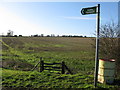 Footpath from the A20 towards Otterpool Manor