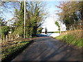 View along Roman Road towards Aldington