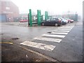 Zebra crossing at entrance to Greens Industrial Park, Calder Vale Road