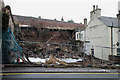 A wall collapse in Galashiels