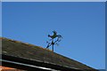 Weather vane on the roof