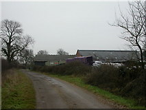 SZ0497 : Knighton, farm buildings by Mike Faherty
