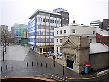 NZ2564 : New Bridge Street and Blue Carpet Square by Andrew Curtis