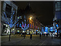 Christmas lights on Market Street