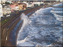 SX9676 : Waves breaking over the Sea wall at Dawlish by N Chadwick