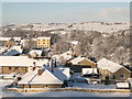 NY8355 : Snowy rooftops in Allendale Town by Mike Quinn