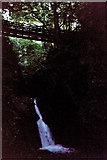 SC2279 : Glen Maye - Footbridge and waterfall by Joseph Mischyshyn