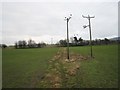 Electricity poles near Faceby Beck