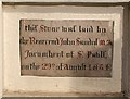 St Jude & St Paul, Mildmay Grove North, London N1 - Foundation stone