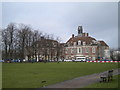 Henrietta Barnett School from across Central Square NW11