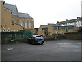 Looking from a car park in Belmont Street towards the catholic church