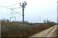 Unsurfaced road and footpath beside the railway, Rugby