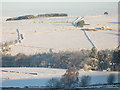 Panorama of snowy East Allen Dale (2 - The valley of Shield Burn and Leadgate Bank)