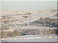 Panorama of snowy East Allen Dale (5 - The Haining)