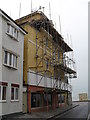 Scaffolding on a building at the bottom of Lennox Street