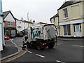 Roadsweeper passing the junction of West and Scott Streets