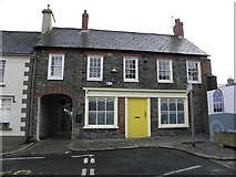 J2458 : Shop with yellow door, Hillsborough by Kenneth  Allen
