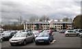 Warwickshire College, car park and student accommodation