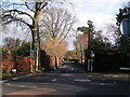 Main road into West Hill from the southwest