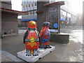 Go Penguins outside the Philharmonic Hall