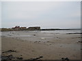 NU2328 : Beadnell Beach looking towards Harbour and Lime Kilns by Les Hull