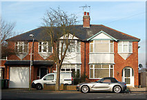 SP5174 : Inter-war semidetached housing on Catesby Road, Rugby by Andy F