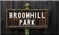 Broomhill Park sign, Belfast