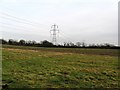 Pylons across fields south of Orchard Farm