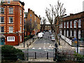 Bethnal Green:  Rochelle Street from Arnold Circus