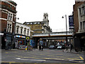 Shoreditch:  East end of Old Street and Shoreditch Town Hall