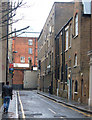 Looking north along Dingley Place, London EC1