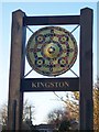 Close-up of Kingston Village Sign