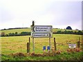 Signs on the Ballyhornan Road at Ballymurry