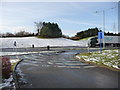 Swansea: snowy slopes at Swansea West services