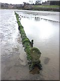SD4061 : Old sewage outfall pipe, Heysham Sands by Karl and Ali
