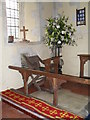 Floral display within St Nicholas, West Worldham