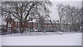 Hurlingham Road viewed from Hurlingham Park, London SW6