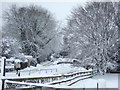 The Dene and road to the south out of  the village, Hindon