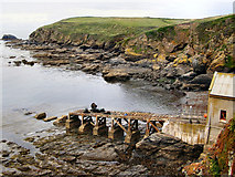 SW7011 : Disused lifeboat slipway, Polpeor Cove by David Dixon