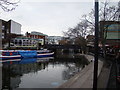 Looking back to the Camden High Street bridge from the Lock market