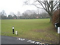 Looking towards the football pitch within Churt Recreation Ground