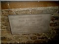 Memorial flagstone in the church porch at Churt