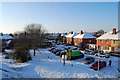 SU5803 : Bridgemary under snow - Harwood Close by Barry Shimmon