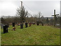 Far end of the churchyard at  St Nicholas, Kingsley