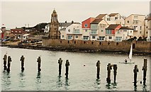 SZ0378 : Swanage: Pier Remains by Mr Eugene Birchall