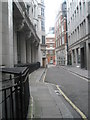 Looking down Fenchurch Buildings towards Fenchurch Street