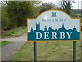 Footpath beside the A6 towards Derby