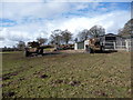 Two Alvis Saladin armoured cars beside the Shropshire Way