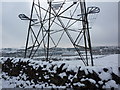 Pylon in the snow