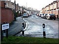 Percy Road, blocked off to stop 